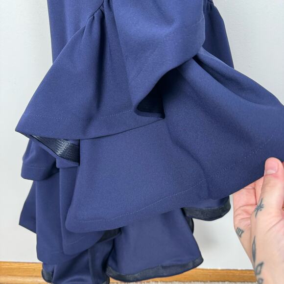 Betsy & Adam Navy Ruffle Maxi Dress - Picture 12 of 15